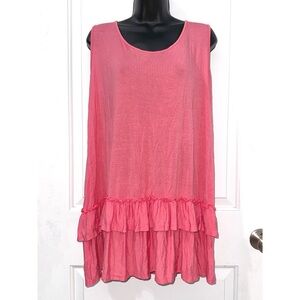 Perfect Peach Pink Tiered Tank Top